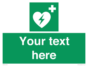 Custom Defibrillator Sign